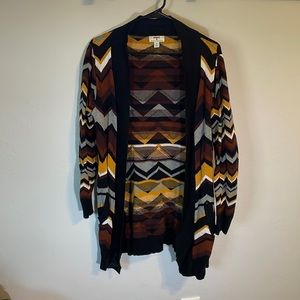 Missoni for target brown yellow black striped cardigan